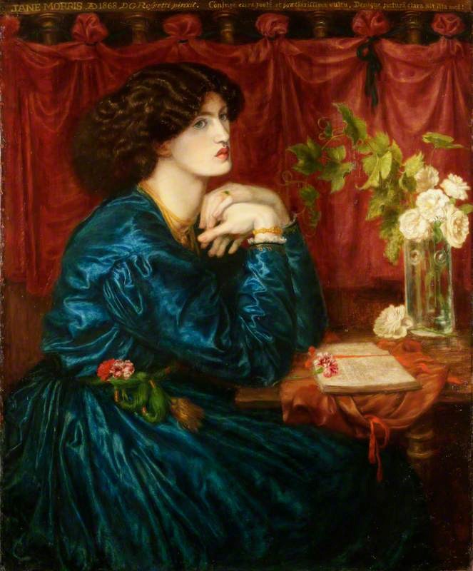 Dante Gabriel Rossetti Blue Silk Dress Jane Morris 1868