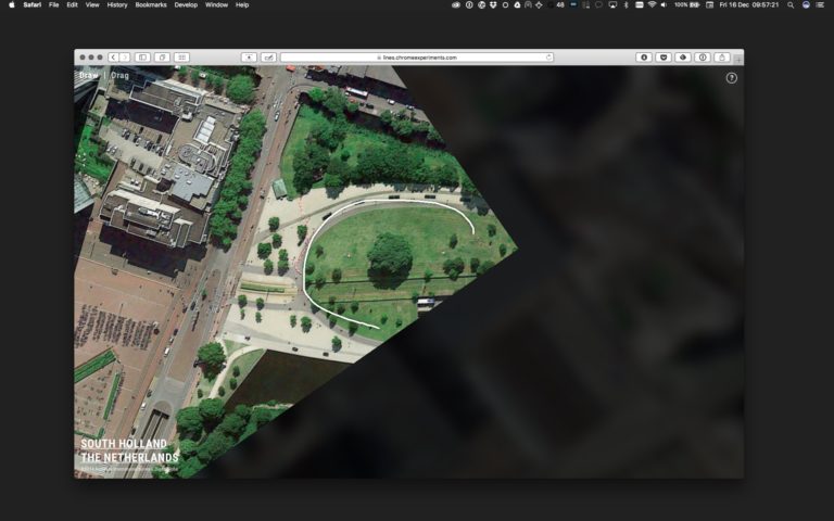 Drawing satellite imagery through gesture