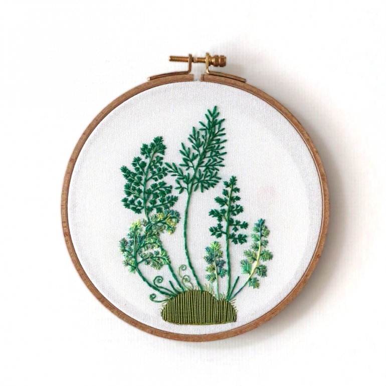green moss embroidery 155mm