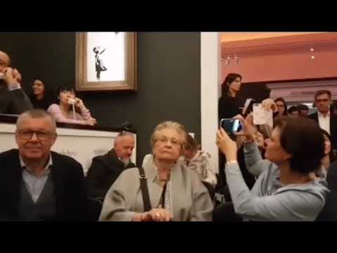 Banksy Shreds 'Girl with Balloon' Painting after Sotheby's Auction