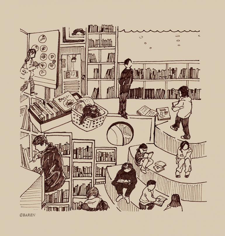 library drawing 03