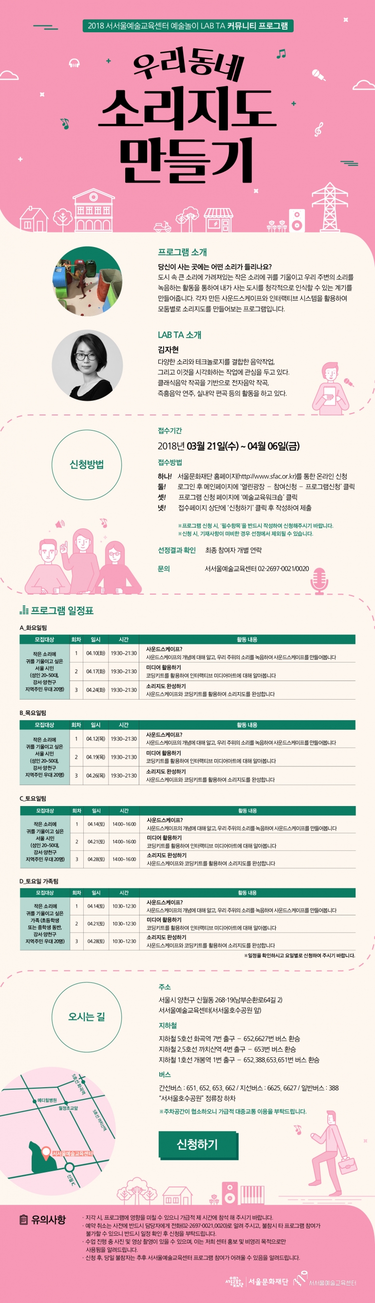 서서울예술교육센터 예술놀이LAB_커뮤니티 프로그램 <우리동네 소리지도 만들기> 