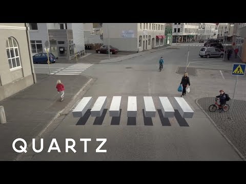Street to create an optical illusion