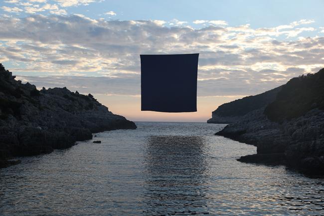 Interface: Hangs A Monumental Square Of Blue Above The Mediterranean