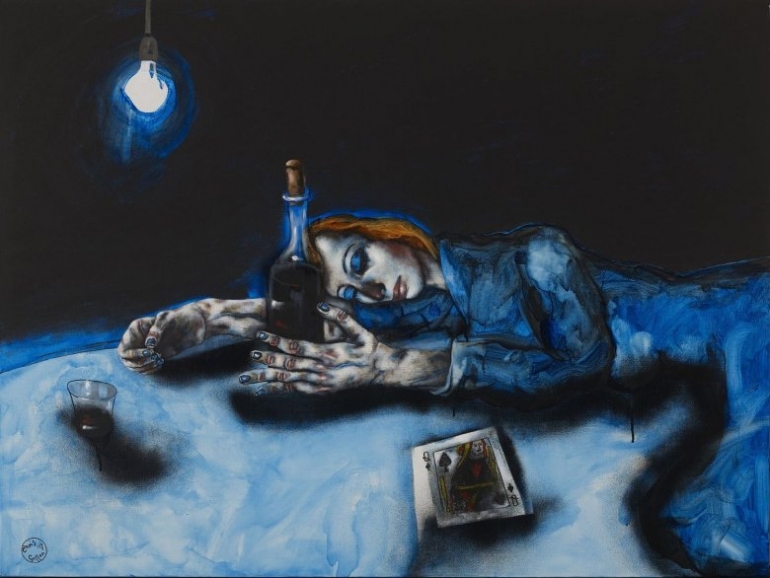 Gimme Some Wine - paintings by Chris Gollon